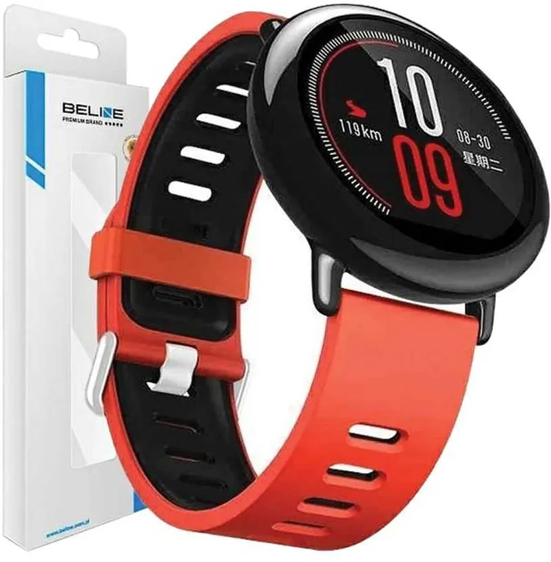 Beline Watch 20mm Double Color Silicone Black/Orange