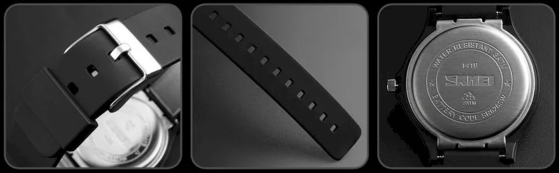 Skmei 1419BKWT-NM Watch / black/white