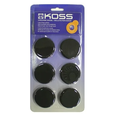 Koss, PORTCUSH Replacement cushion for stereophones, No, Black