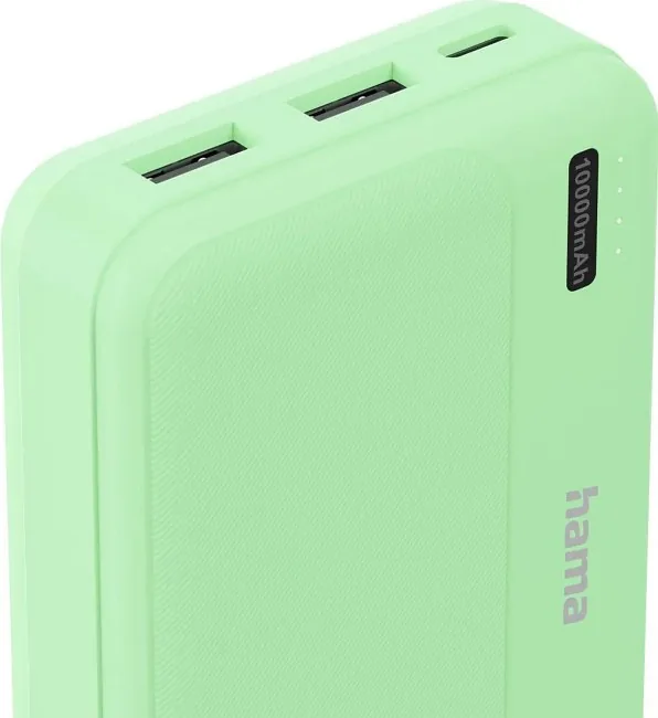 Hama Power Pack Pocket 10 10000 mAh 2X USB-A zielony