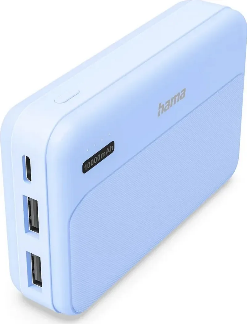 Hama Power Pack Pocket 10 10000 mAh 2X USB-A niebieski