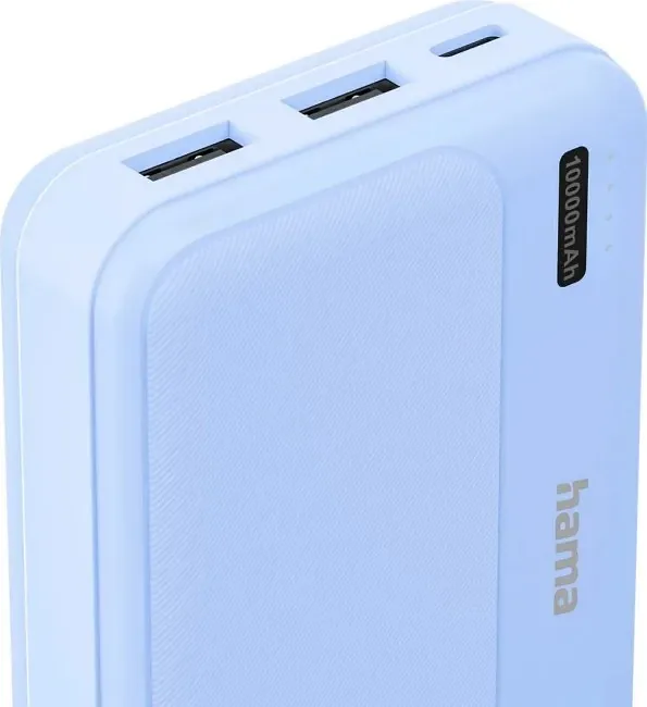 Hama Power Pack Pocket 10 10000 mAh 2X USB-A niebieski