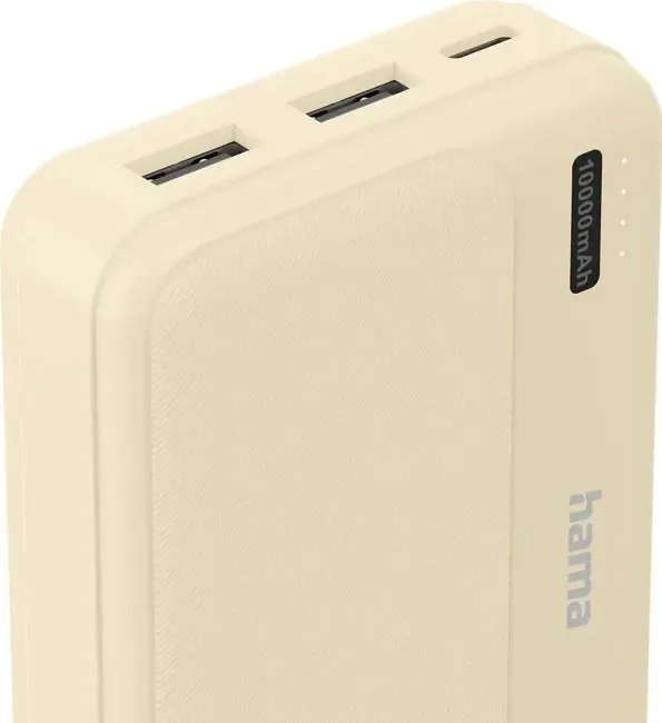 Hama Power Pack Pocket 10 10000 mAh 2X USB-A piaskowy