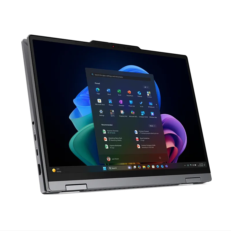 Lenovo ThinkPad X1 2-in-1 Gen 11 Aura Edition Copilot+ PC Intel Core Ultra X7 368H Hübriid (kaks ühes) 35,6 cm (14″) Puutetundlik ekraan 2.8K 64 GB LPDDR5x-SDRAM 1 TB SSD Wi-Fi 7 (802.11be) Windows 11 Pro Põhjamaad Hall