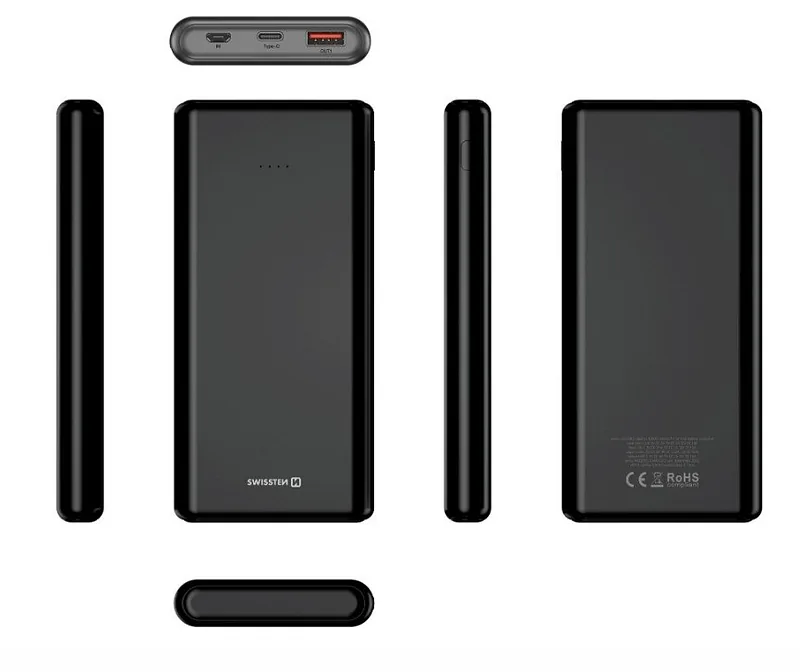 Swissten Line Power Power Bank USB / USB-C / Micro USB / 20W / 10000 mAh