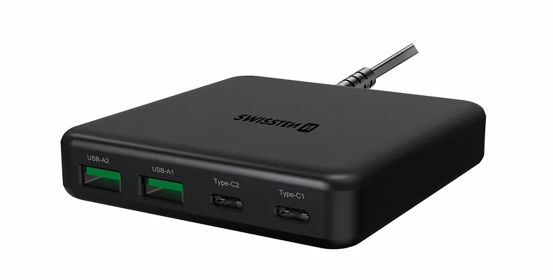 Swissten Desktop GaN Charger 2x USB-C / 2x USB / 65W