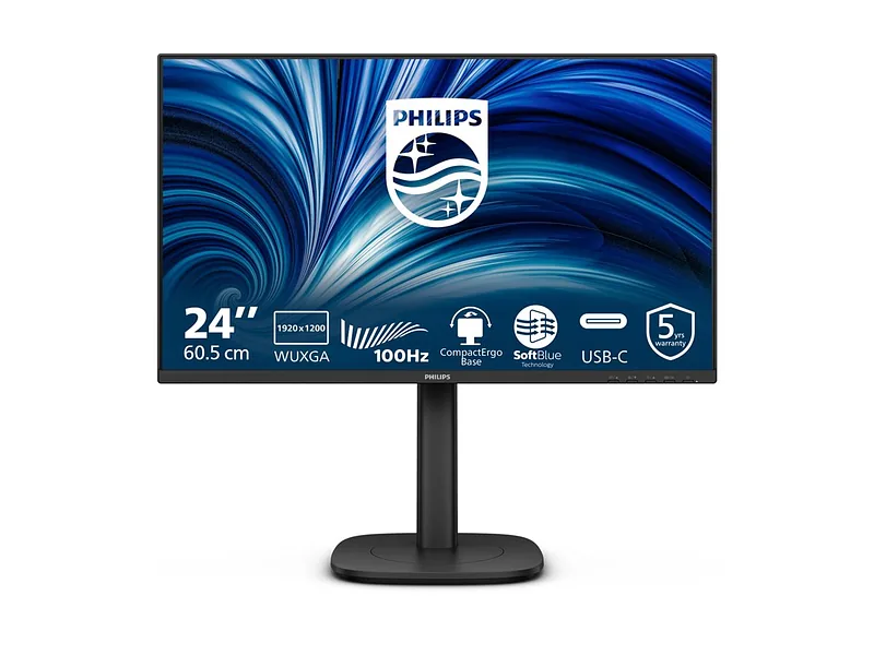 Philips 3000 series 24B2N3200D/00 PC lamekuvar 61,2 cm (24.1″) 1920 x 1200 pikslit WUXGA LCD Must