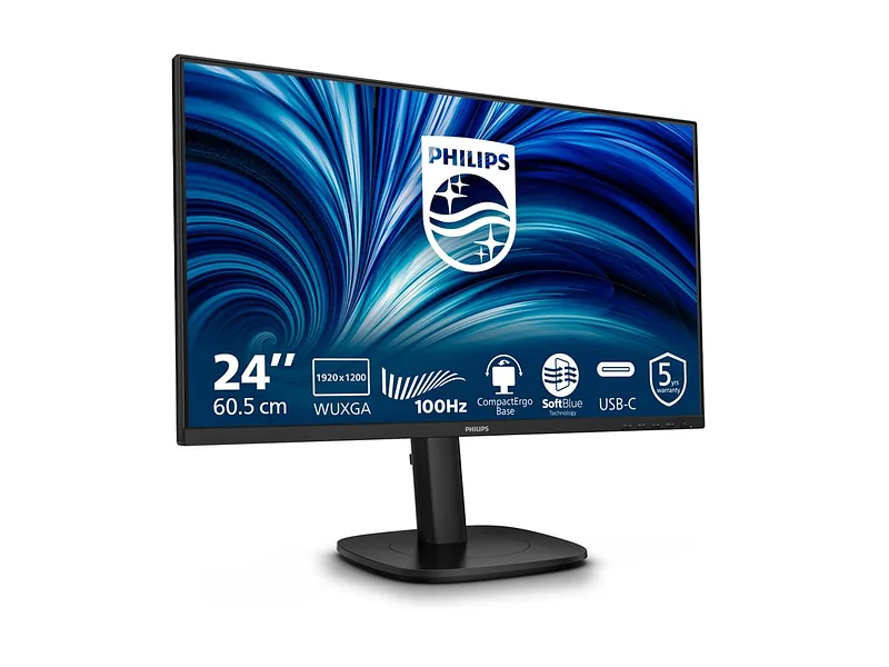 Philips 3000 series 24B2N3200D/00 PC lamekuvar 61,2 cm (24.1″) 1920 x 1200 pikslit WUXGA LCD Must