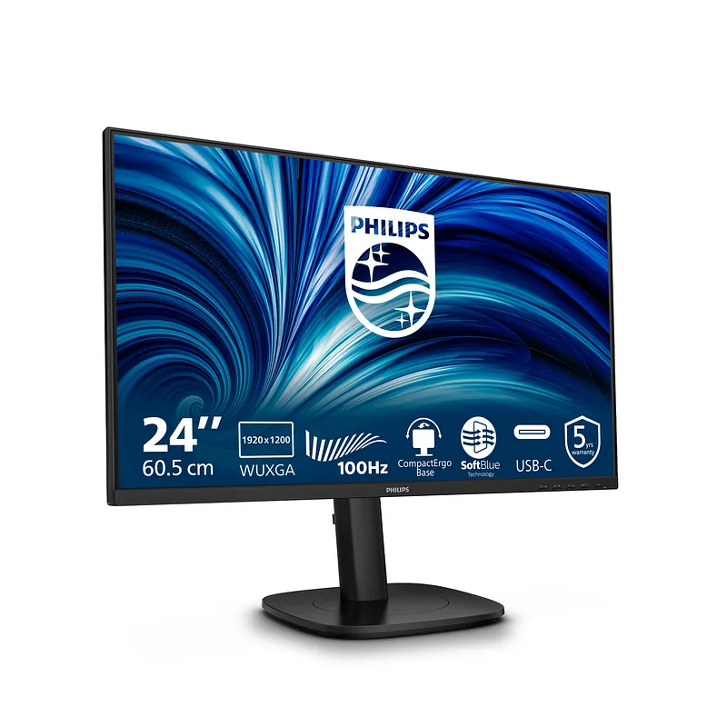 Philips 3000 series 24B2N3200D/00 PC lamekuvar 61,2 cm (24.1″) 1920 x 1200 pikslit WUXGA LCD Must