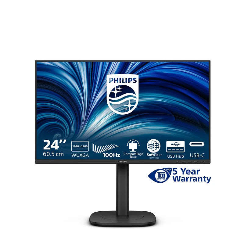 Philips 3000 series 24B2N3200D/00 PC lamekuvar 61,2 cm (24.1″) 1920 x 1200 pikslit WUXGA LCD Must