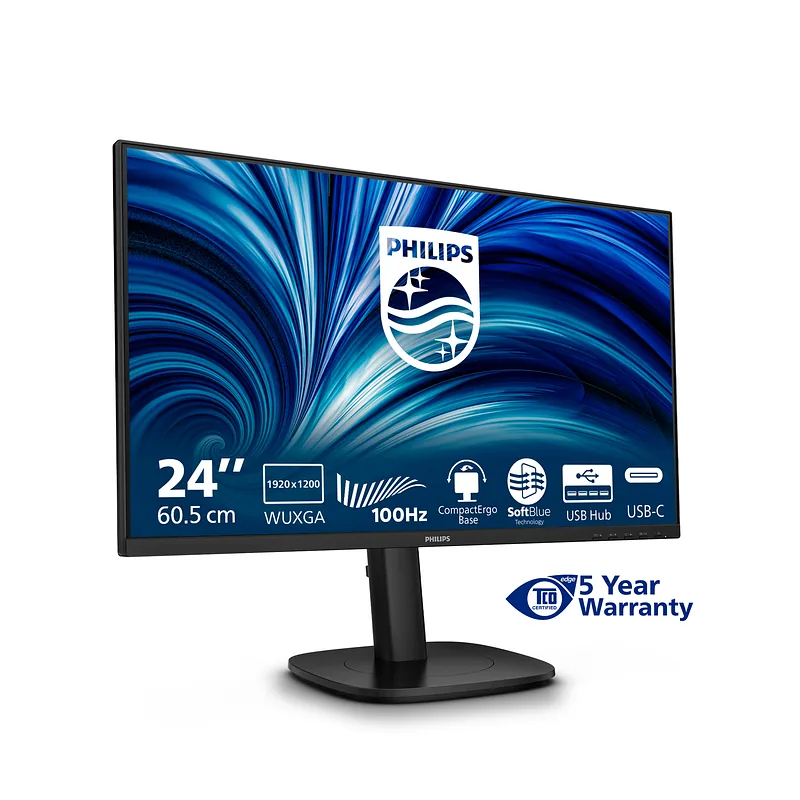 Philips 3000 series 24B2N3200D/00 PC lamekuvar 61,2 cm (24.1″) 1920 x 1200 pikslit WUXGA LCD Must