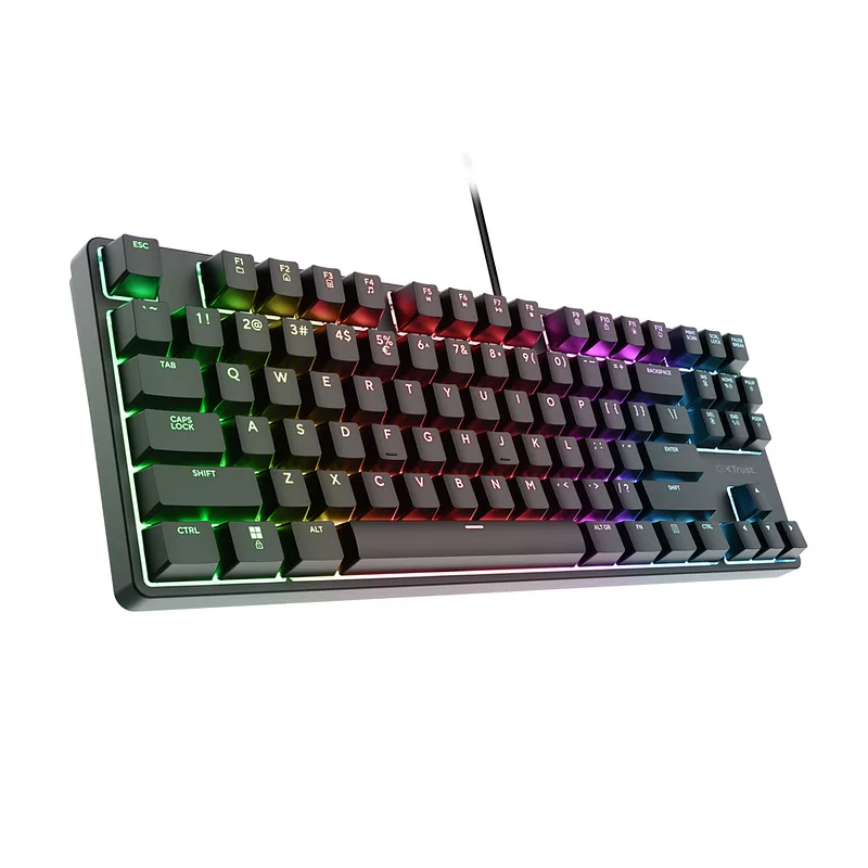 Trust GXT 864 Cada klaviatuur Mängimine USB QWERTY Inglise Must