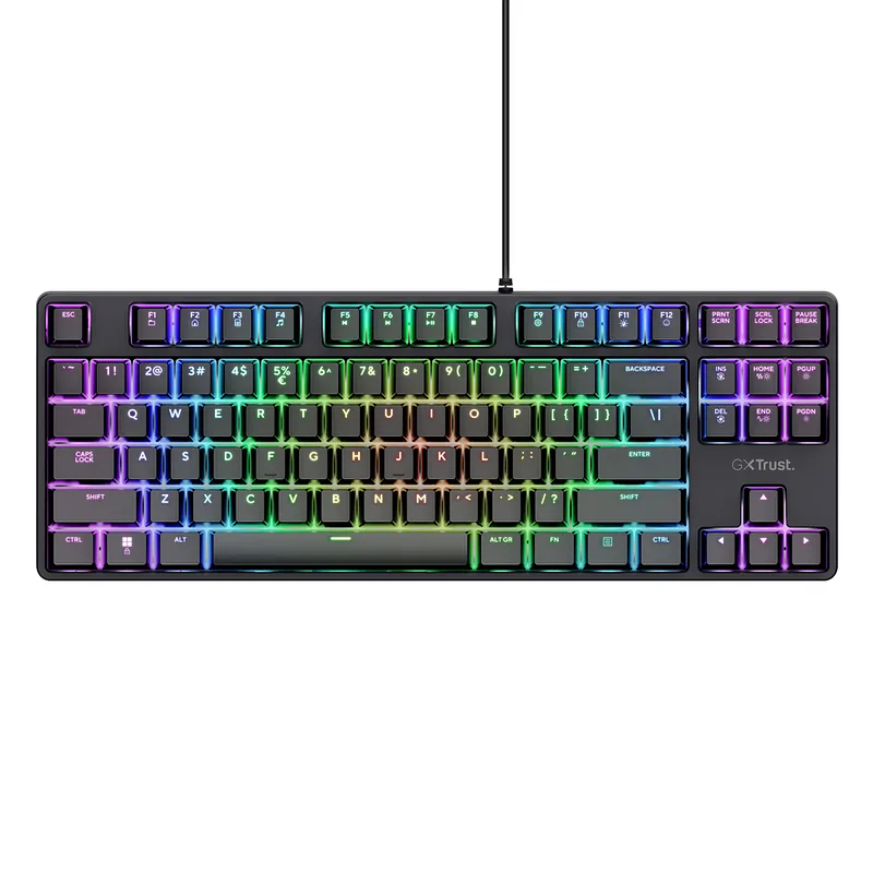 Trust GXT 864 Cada klaviatuur Mängimine USB QWERTY Inglise Must