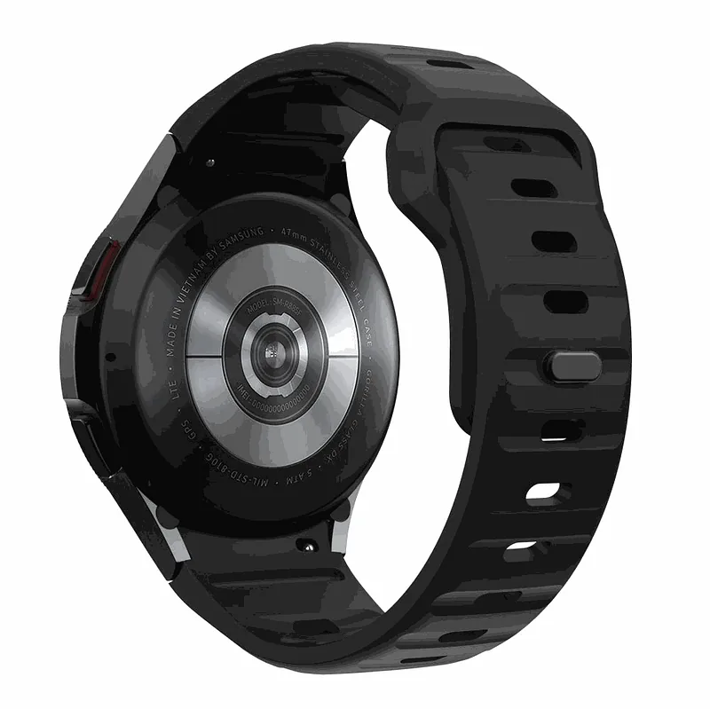 Tech-Protect Galaxy Watch4/5/5 Pro/6/7/FE Silicone Line Strap Black