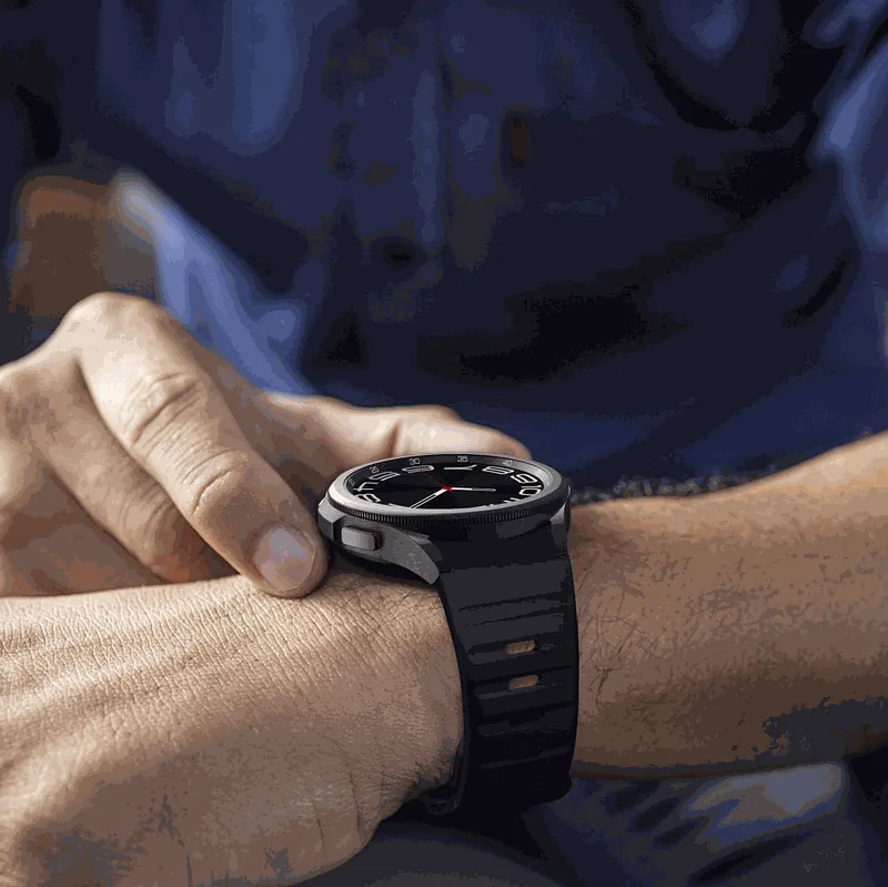 Tech-Protect Galaxy Watch4/5/5 Pro/6/7/FE Silicone Line Strap Black