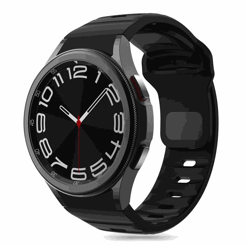 Tech-Protect Galaxy Watch4/5/5 Pro/6/7/FE Silicone Line Strap Black