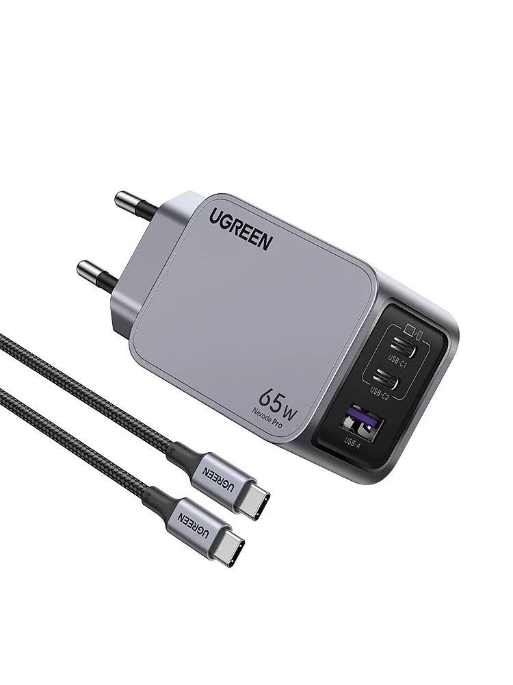 Ugreen 25871 mobiilseadme laadija Universaalne Hall Vahelduvvool Kiirlaadimine Hoonesisene