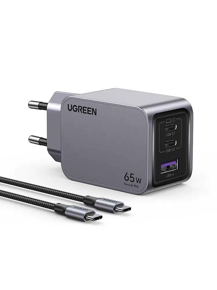 Ugreen 25871 mobiilseadme laadija Universaalne Hall Vahelduvvool Kiirlaadimine Hoonesisene