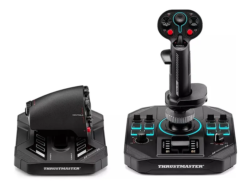 Thrustmaster Sol-R 4 HOTAS Must USB Juhtkang + mootori juhthoob Analoog/digitaal PC