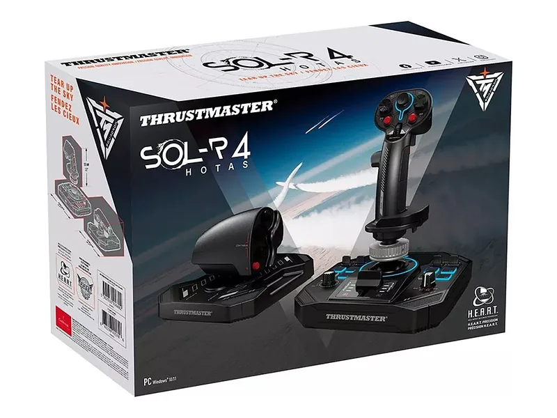 Thrustmaster Sol-R 4 HOTAS Must USB Juhtkang + mootori juhthoob Analoog/digitaal PC