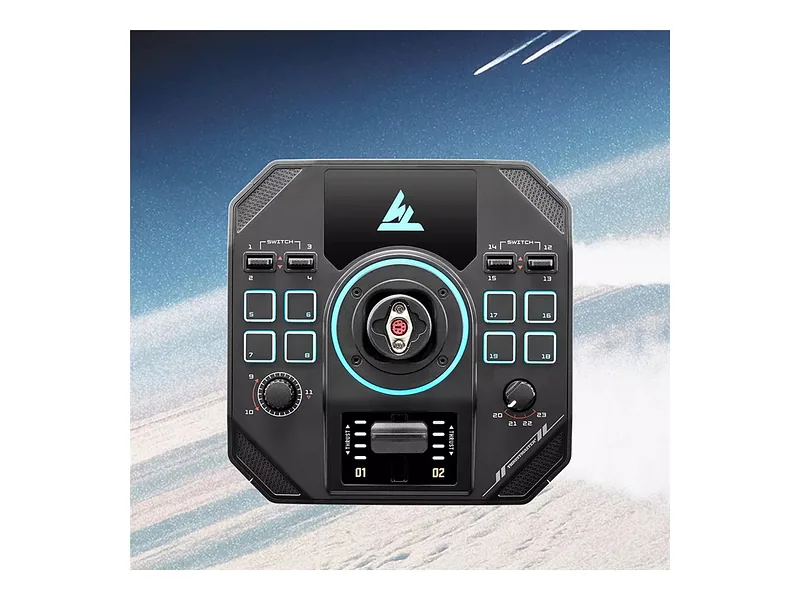 Thrustmaster Sol-R 4 HOTAS Must USB Juhtkang + mootori juhthoob Analoog/digitaal PC