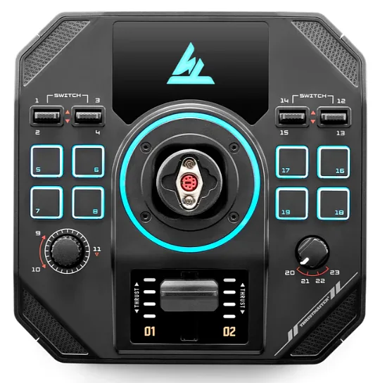 Thrustmaster Sol-R 4 HOTAS Must USB Juhtkang + mootori juhthoob Analoog/digitaal PC