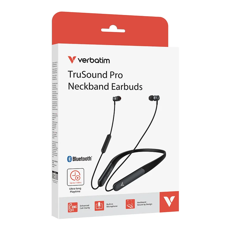 Verbatim TruSound Pro Kõrvaklapp Juhtmevaba Kaelaraam Muusika / Igapäevane Bluetooth Must