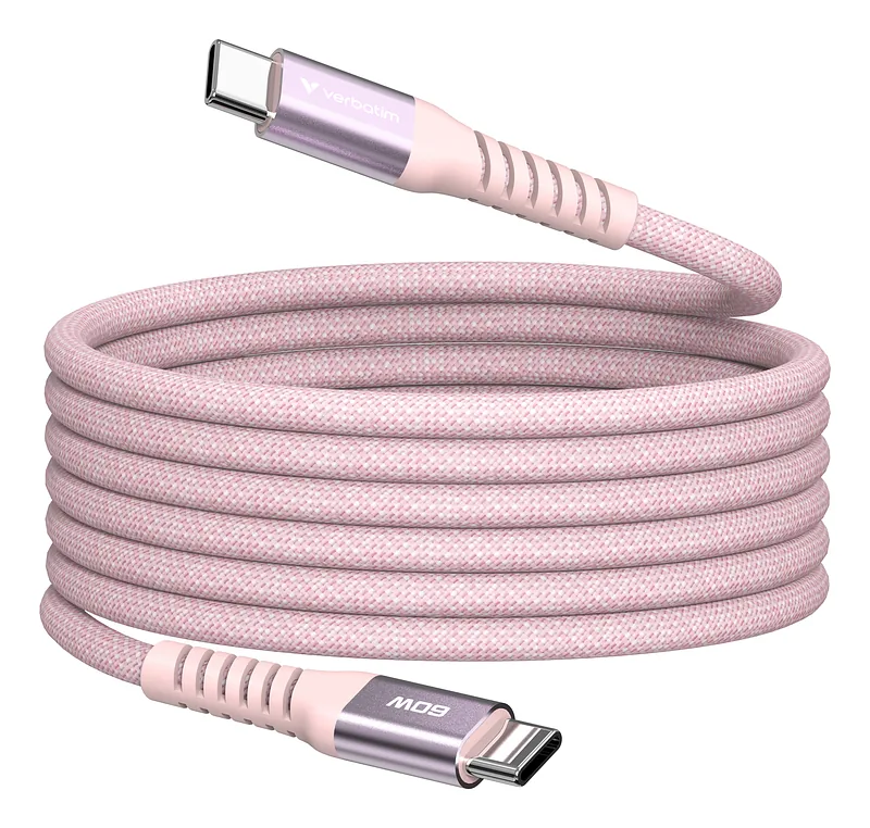 Verbatim 31853 USB-kaabel USB 2.0 1,2 m USB C 0,48 Gbit/s 60 W Roosa