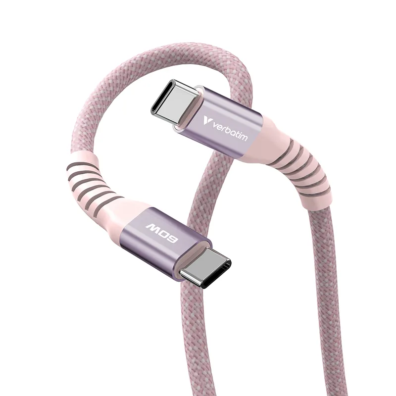 Verbatim 31853 USB-kaabel USB 2.0 1,2 m USB C 0,48 Gbit/s 60 W Roosa