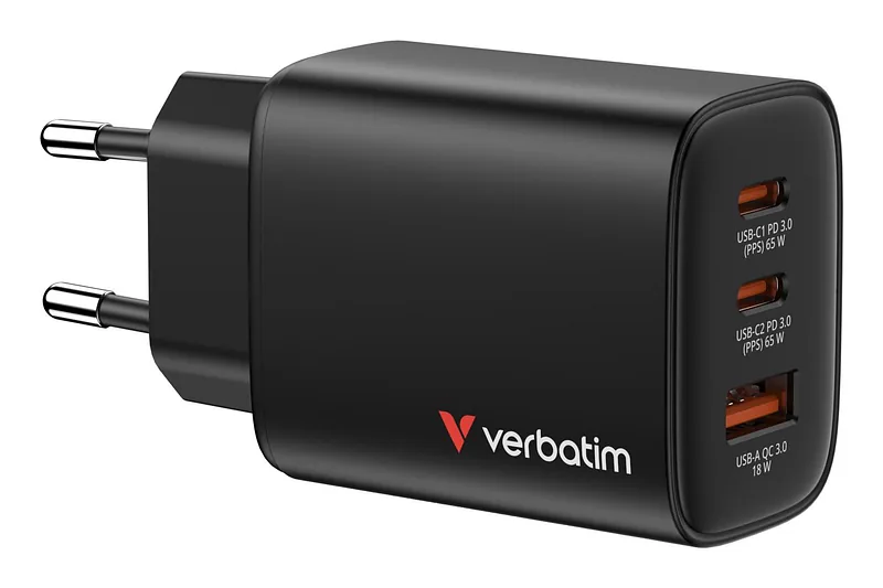 Verbatim 32352 mobiilseadme laadija Universaalne Must Vahelduvvool Kiirlaadimine Hoonesisene
