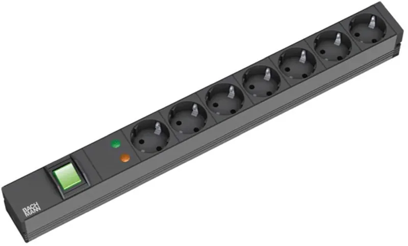 Bachmann IT PDU Basic 19" 7-Way 2m Black
