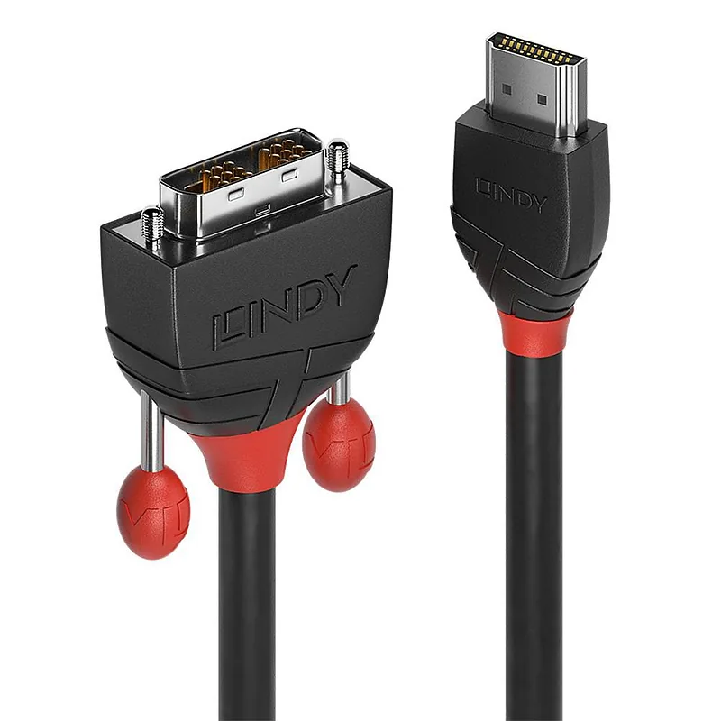 Lindy 36273 videokaabliadapter 3 m HDMI tüüp A (Standard) DVI-D Must
