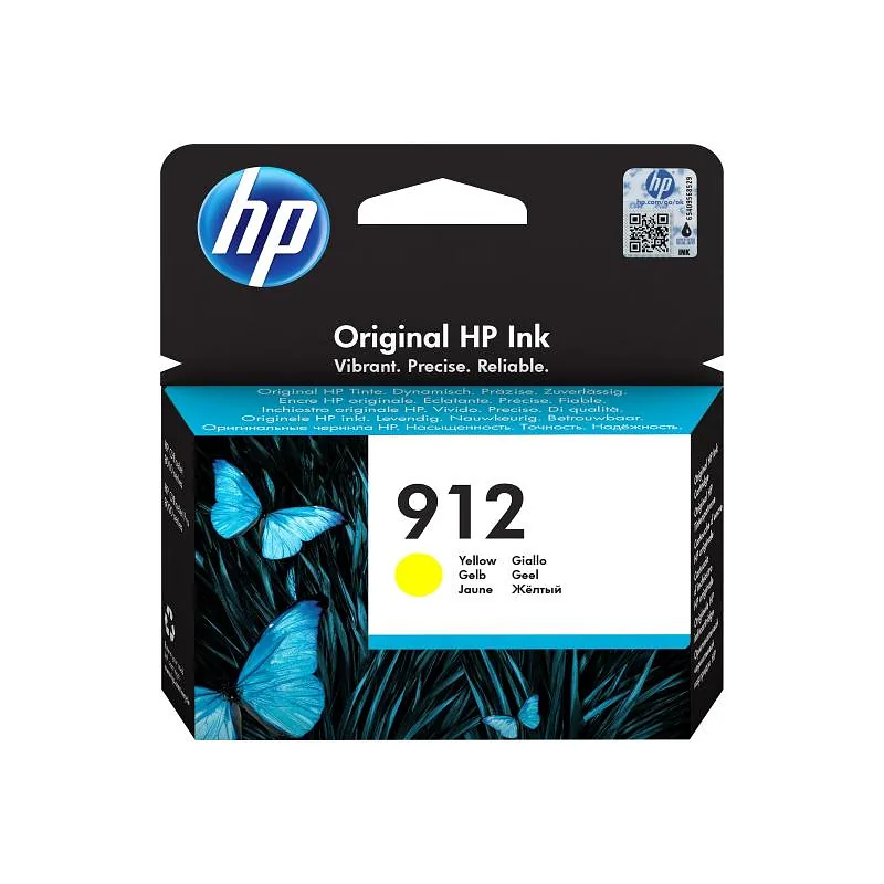 HP 912 Yellow Original Ink Cartridge tindikassett 1 tk Kollane
