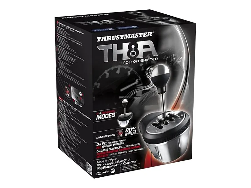 Thrustmaster 4060059 mängukontroller Must, Metallik USB Käiguvahetaja lisamoodul Analoog PC, PlayStation 4, PlayStation 5, Playstation 3, Xbox One, Xbox Series S, Xbox Series X