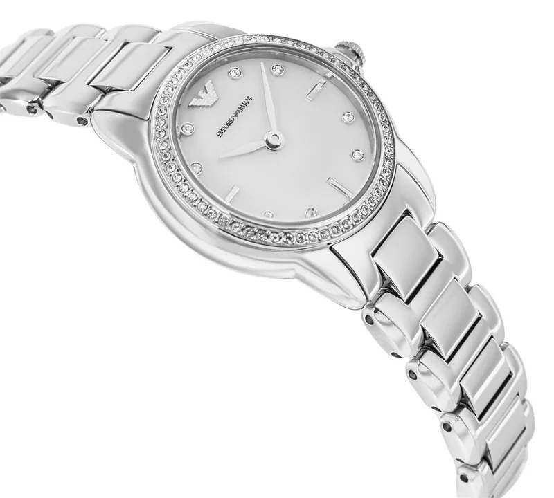 Emporio Armani Mia Women’s Watch 26mm Silver Mother Of Pearl Dial Stainless Steel Bracelet