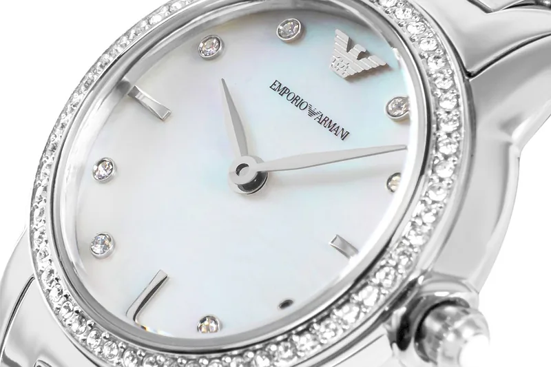 Emporio Armani Mia Women’s Watch 26mm Silver Mother Of Pearl Dial Stainless Steel Bracelet