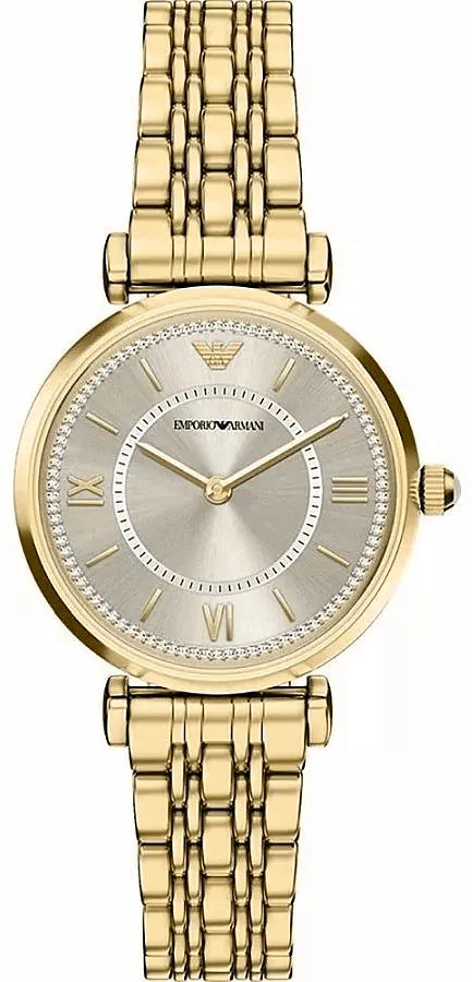 Emporio Armani Round Gold Dial AR11766 Wristwatch
