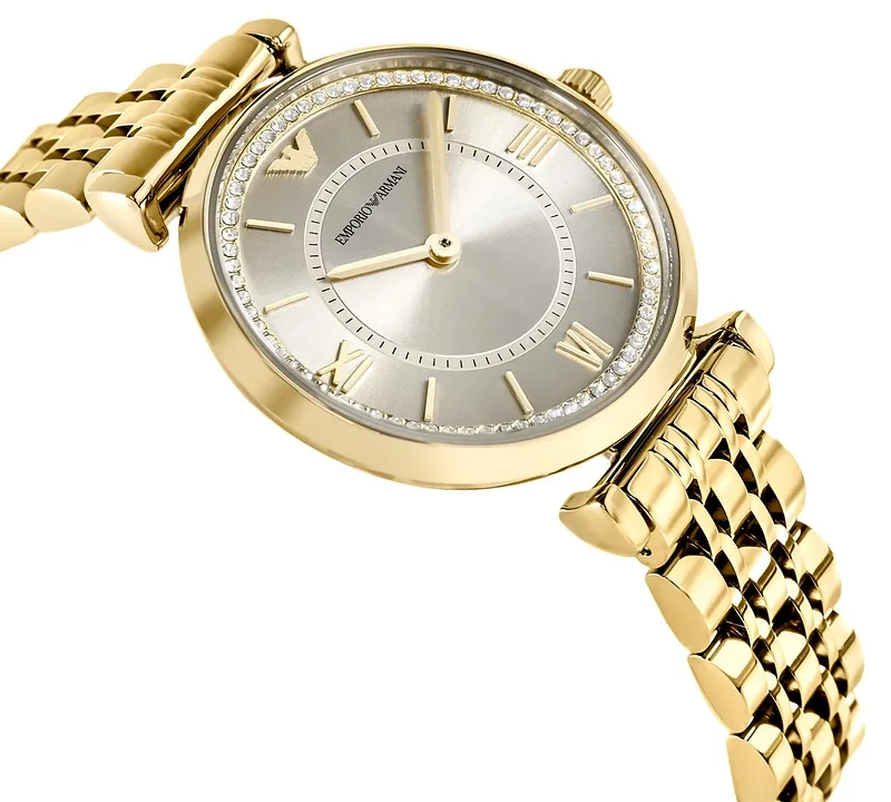 Emporio Armani Round Gold Dial AR11766 Wristwatch