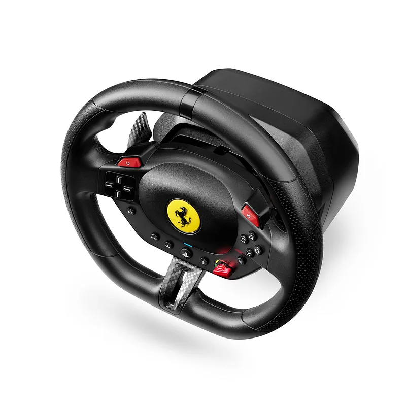 Thrustmaster T98-P Ferrari 296 GTB Must USB Juhtpult + pedaalid Analoog/digitaal PC, PlayStation 4, PlayStation 5
