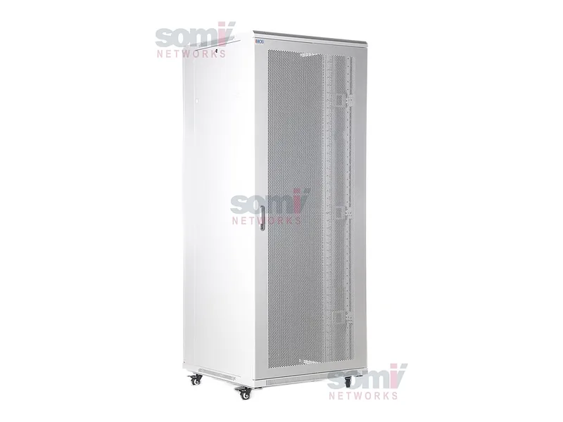 SOMI Networks, 42U, 19″ Freestanding Cabinet, 42U-60/80NACP, Max Load 800kg; Removable and Lockable Side Panels; Perforated Metal Doors; Unassembled, Depth: 80 cm, Gray