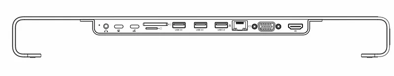 Swissten Multifunctional USB-C Laptop Docking Station / HDMI / USB 3.0 / 2x USB-C / RJ45 / SD / Micro SD / VGA / Audio