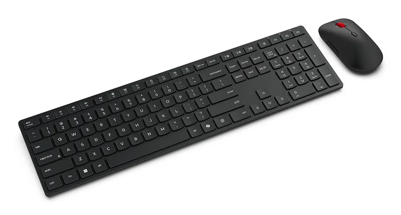 Lenovo 4X31S04810 keyboard Mouse included Office RF Wireless + Bluetooth US English Black