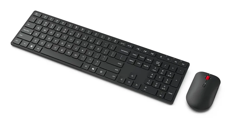 Lenovo 4X31S04810 keyboard Mouse included Office RF Wireless + Bluetooth US English Black