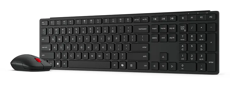 Lenovo 4X31S04810 keyboard Mouse included Office RF Wireless + Bluetooth US English Black