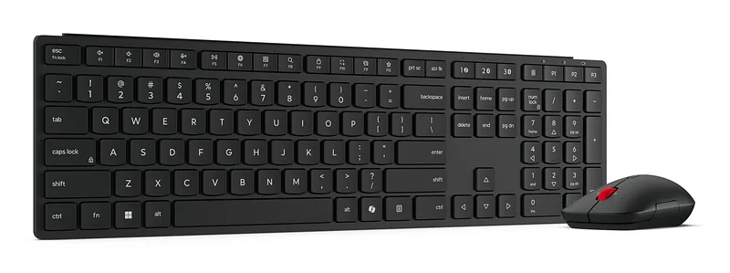 Lenovo 4X31S04810 keyboard Mouse included Office RF Wireless + Bluetooth US English Black