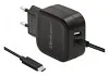 Qoltec 17W | 5V | 3.4A | USB + USB typ C