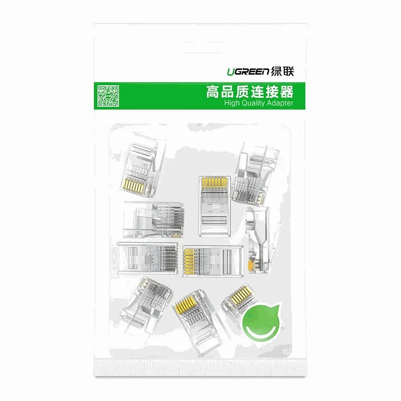 Ugreen 10x plug connector RJ45 8P8C Cat 6 Transparent (50961)