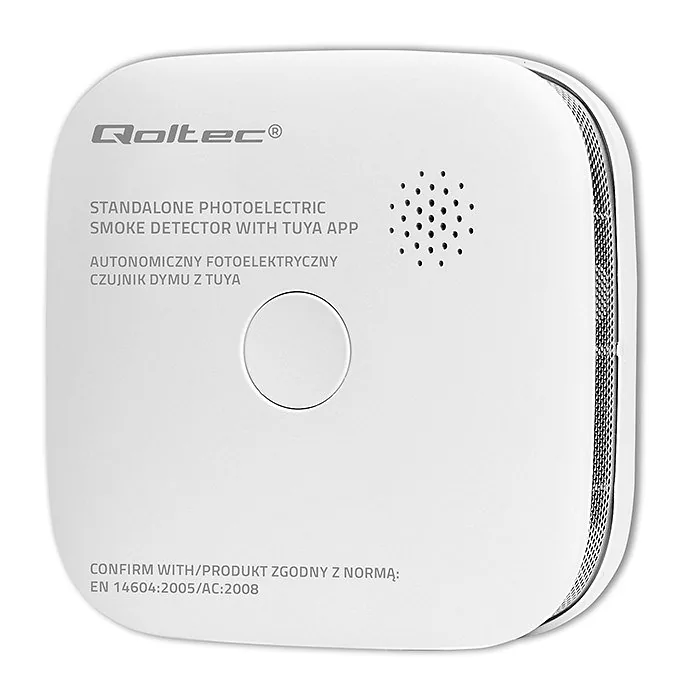Qoltec 52579 Wireless smoke detector with battery | Tuya | Wi-fi | sensor service life 10 years | alarm 85dB | LED