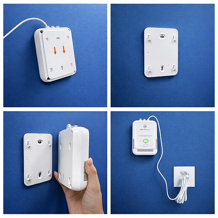 Qoltec 52651 Natural Gas Leak Sensor | CH4 detector | NG | Tuya | Wi-Fi | 85dB alarm | LED