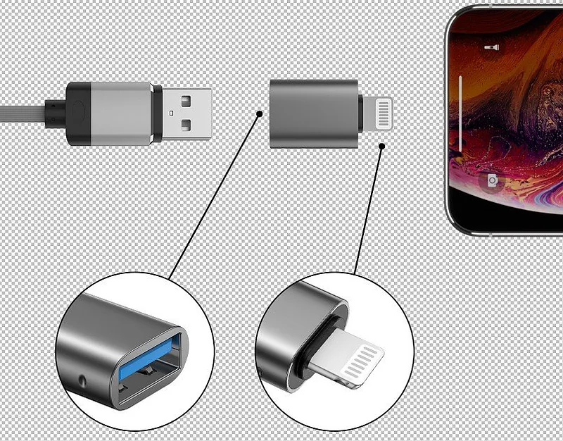 Swissten OTG Adapter Lightning to USB Connection